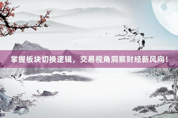 掌握板块切换逻辑，交易视角洞察财经新风向！