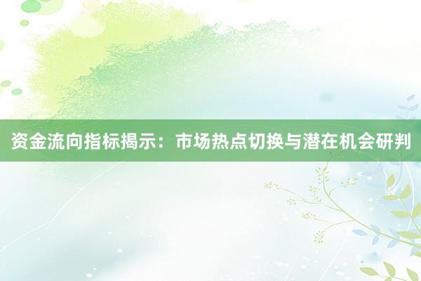 资金流向指标揭示：市场热点切换与潜在机会研判