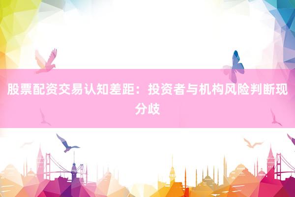 股票配资交易认知差距：投资者与机构风险判断现分歧