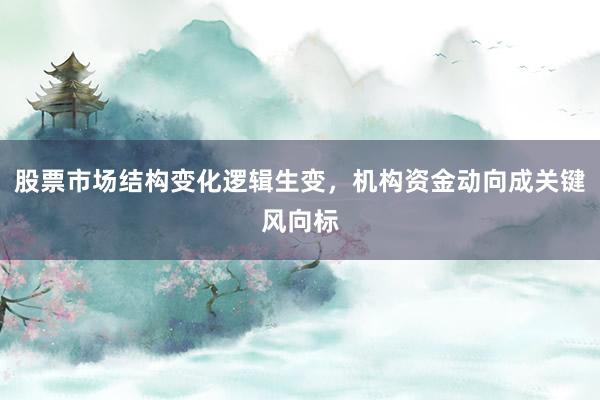 股票市场结构变化逻辑生变,机构资金动向成关键风向标