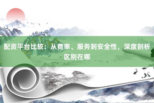 配资平台比较：从费率、服务到安全性，深度剖析区别在哪