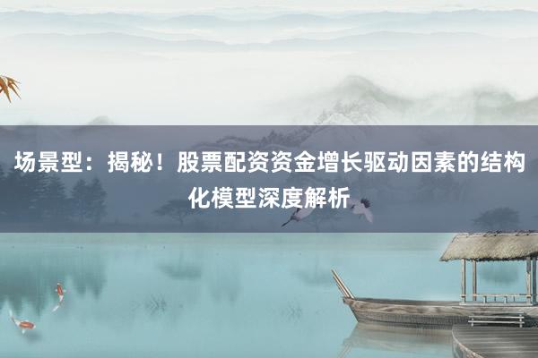 场景型：揭秘！股票配资资金增长驱动因素的结构化模型深度解析